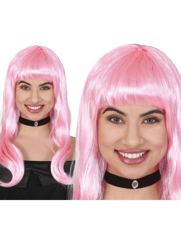 Roze Pony Pruik Dames