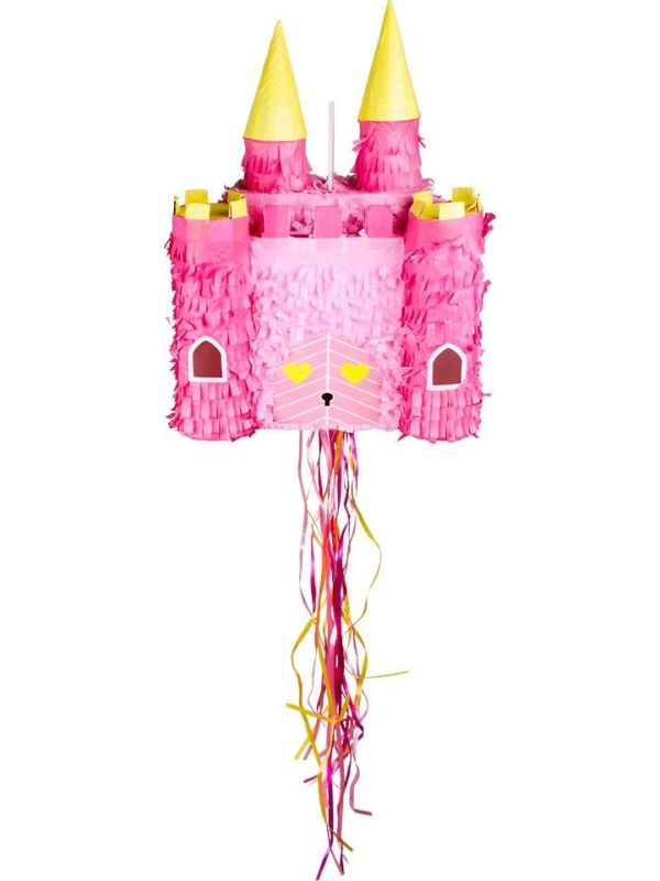 Roze Prinses Kasteel Trekpiñata