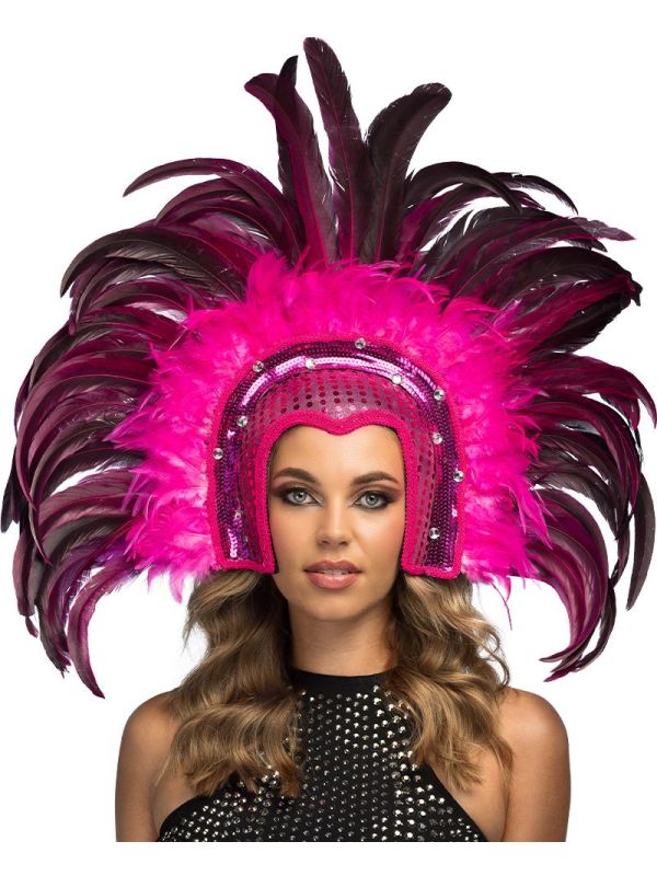 Roze Samba Hoofdtooi Dames