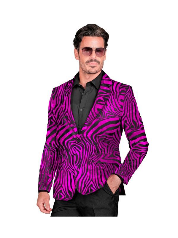 Roze Tijgerprint Colbert Heren