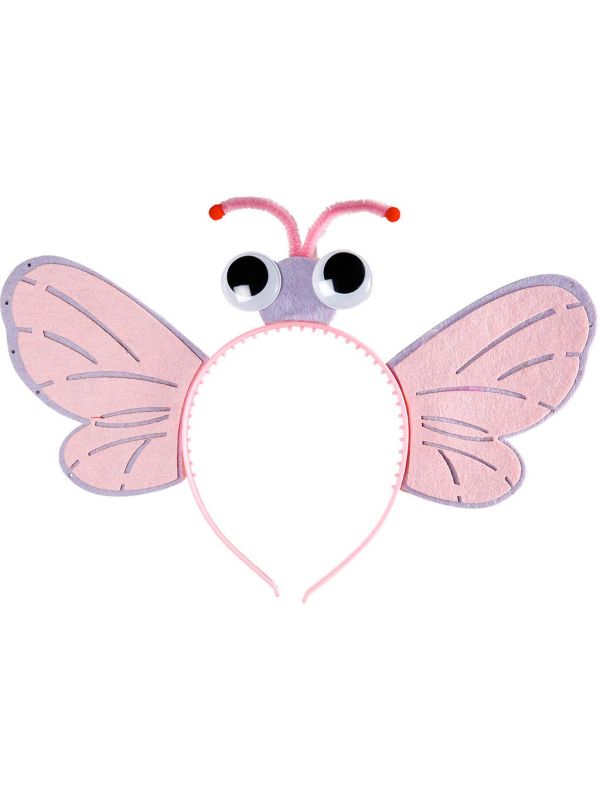Roze Vlinder Hoofdband