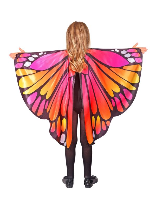 Roze Vlinder Vleugels Meisjes met Oogmasker 100x70 Cm