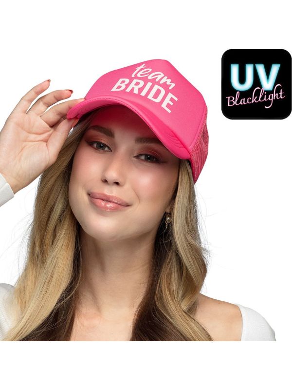 Roze Vrijgezellenfeest Pet 'Team Bride'
