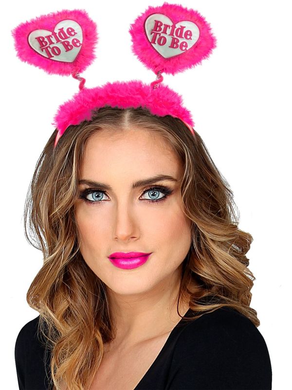 Roze-Witte Bride-To-Be Hoofdband