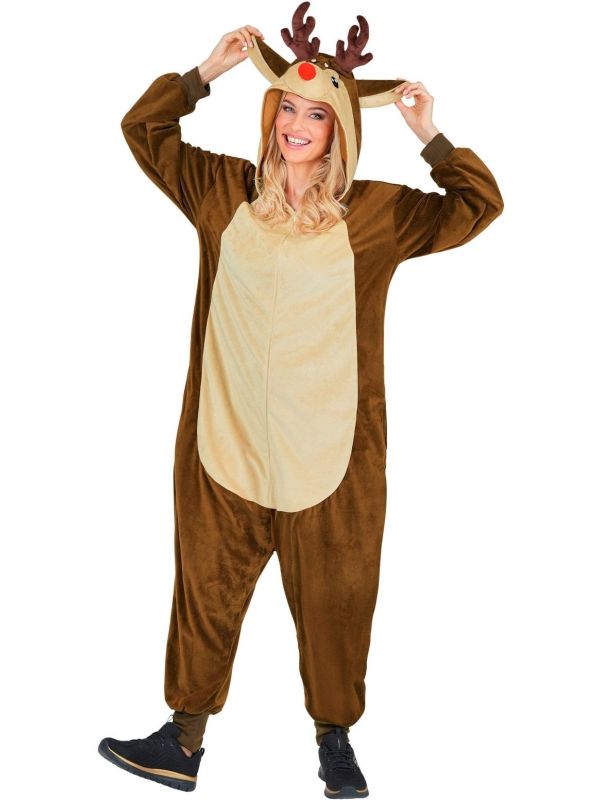 Rudolf Rendier Onesie Bruin Dames Heren