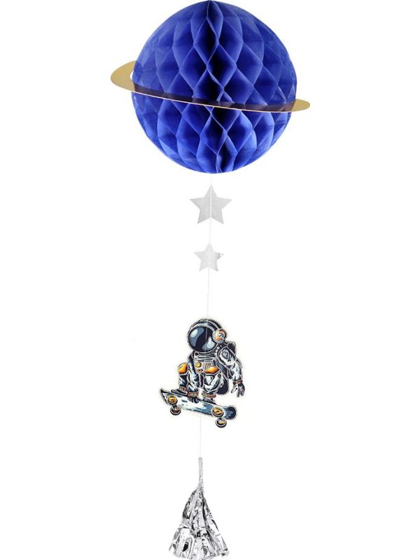 Ruimte Astronaut Honeycomb Blauw