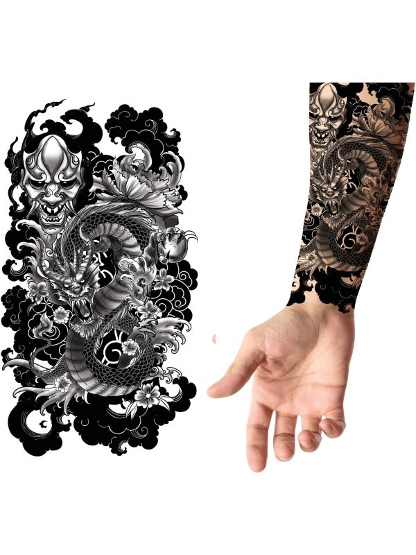 Samurai Plak Tattoo Zwart