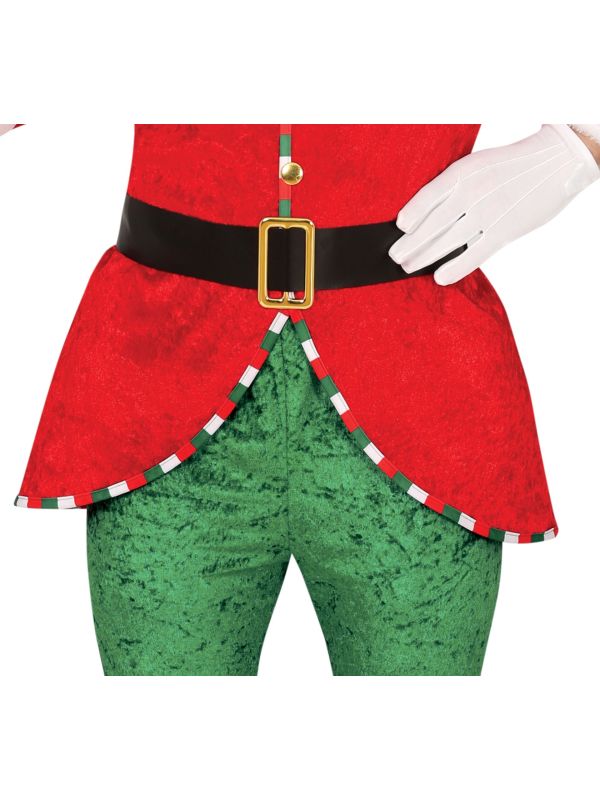 Boland 13411 - Kerstman kostuum set 5-delig, pak met broek, jas, riem, hoed en baard, verkleedkleding mannen, kerstman, Kerst, vrijgezellenfeest of