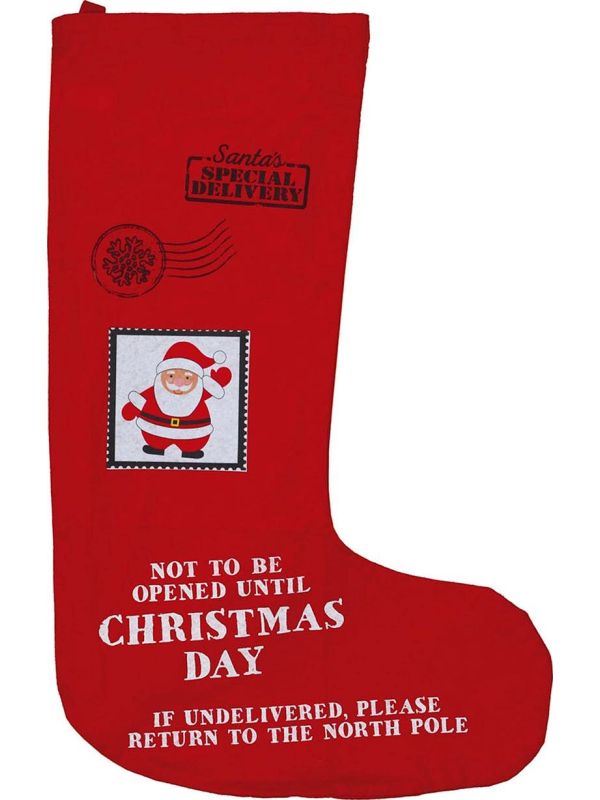 Santa Kerstman Cadeau Sok Groot Rood 110cm