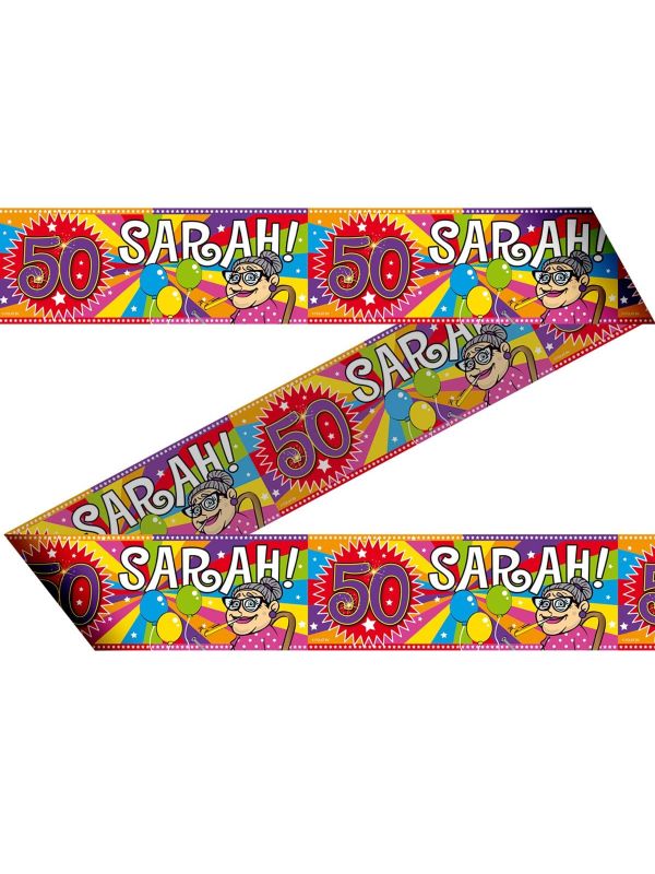Sarah Knalfeest 50 Jaar Afzetlint