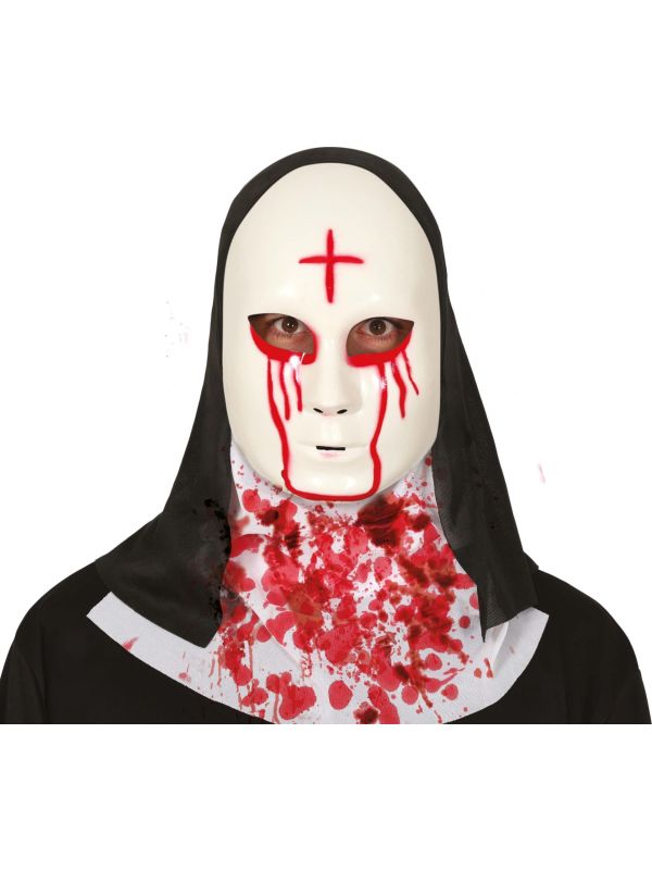Satanische Nonmasker met Bloed