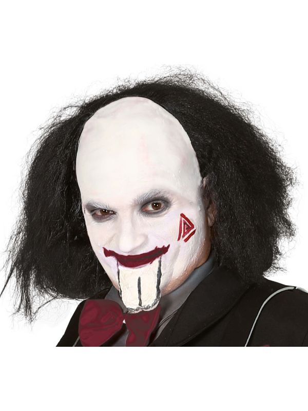 Saw Kaal Hoofd Pruik Zwart