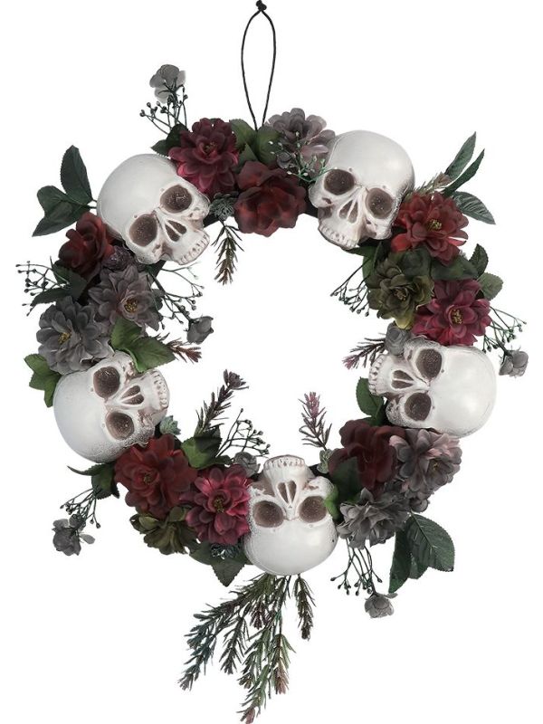 Schedel Bloemenkrans Dag Van De Doden