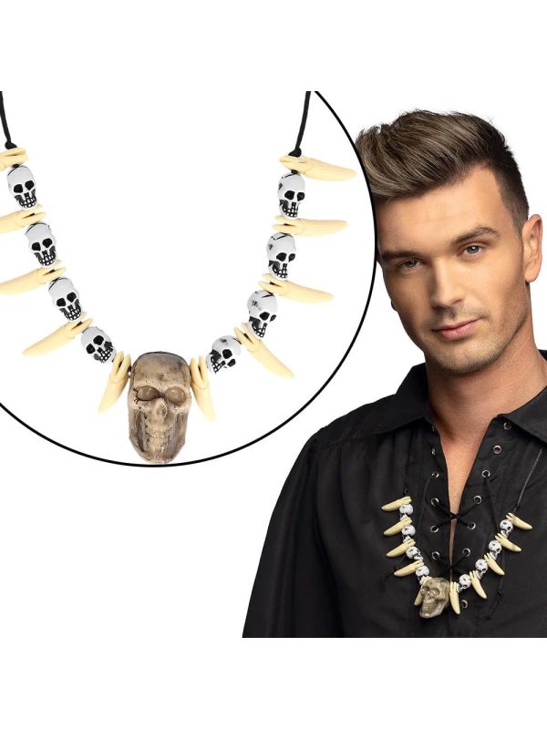 Schedel Ketting met Tanden