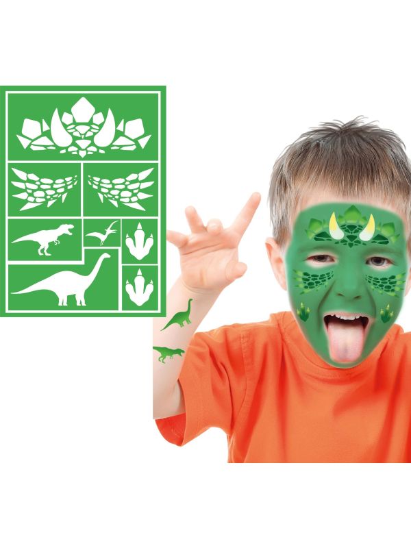 Schmink Sjablonen Kind Dinosaurus