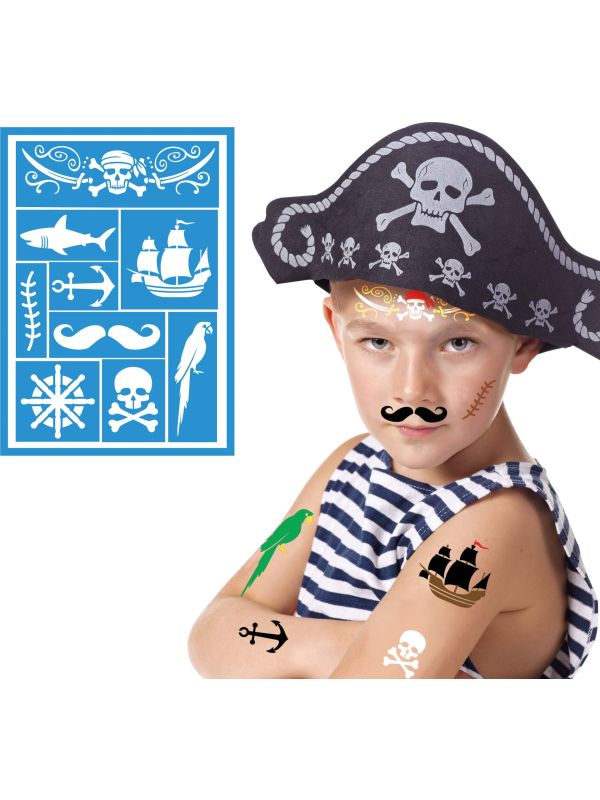 Schmink Sjablonen Kind Piraat