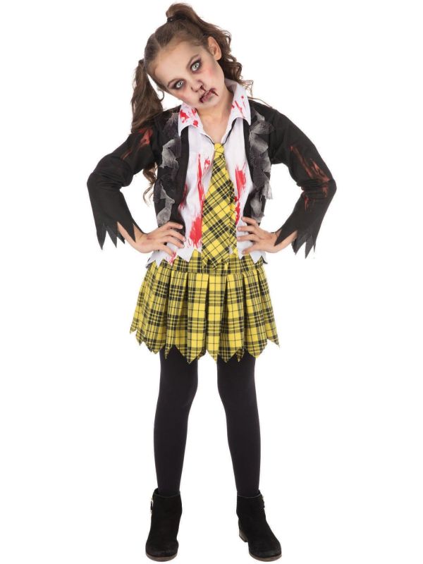 School Girl Zombie Kostuum Kind