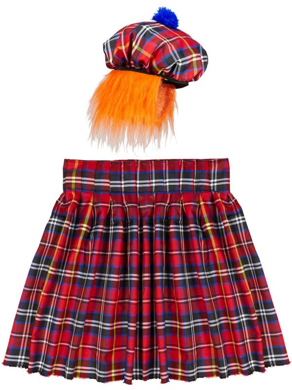Schotse Kilt en Muts met Pruik