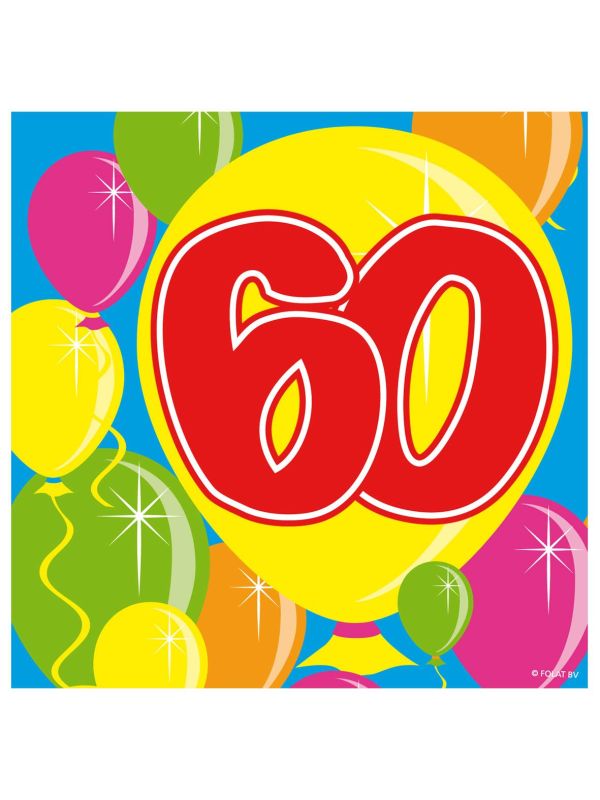 Servetten Feest 60 Jaar