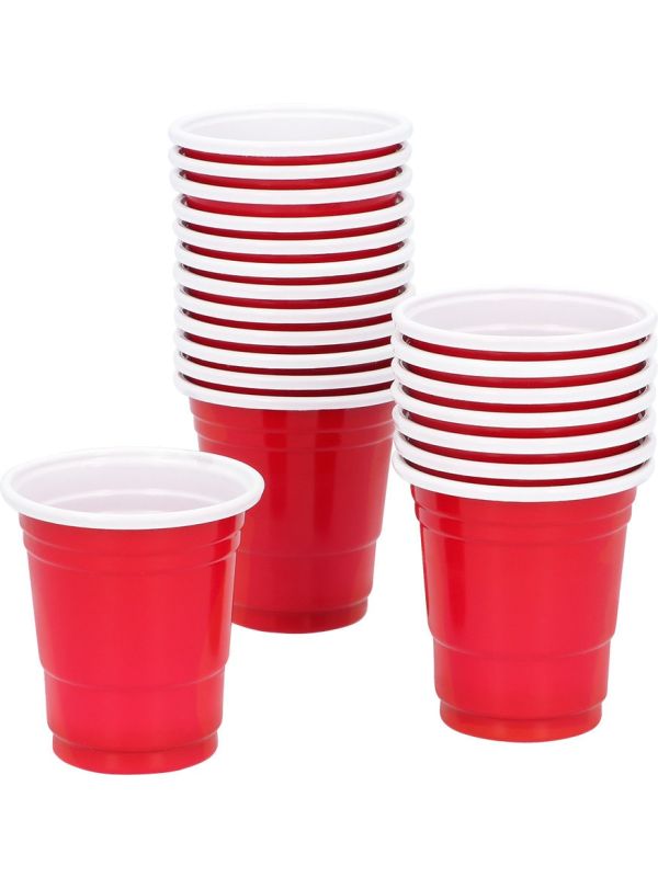 Set 20 shotglaasjes Rood Carnaval