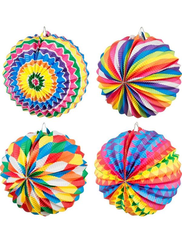 Set Van 12 Fantasie Papieren Ballonlampionnen