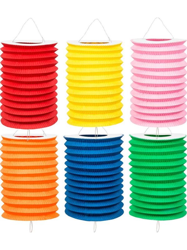 Set Van 12 Gekleurde Papieren Treklampionnen