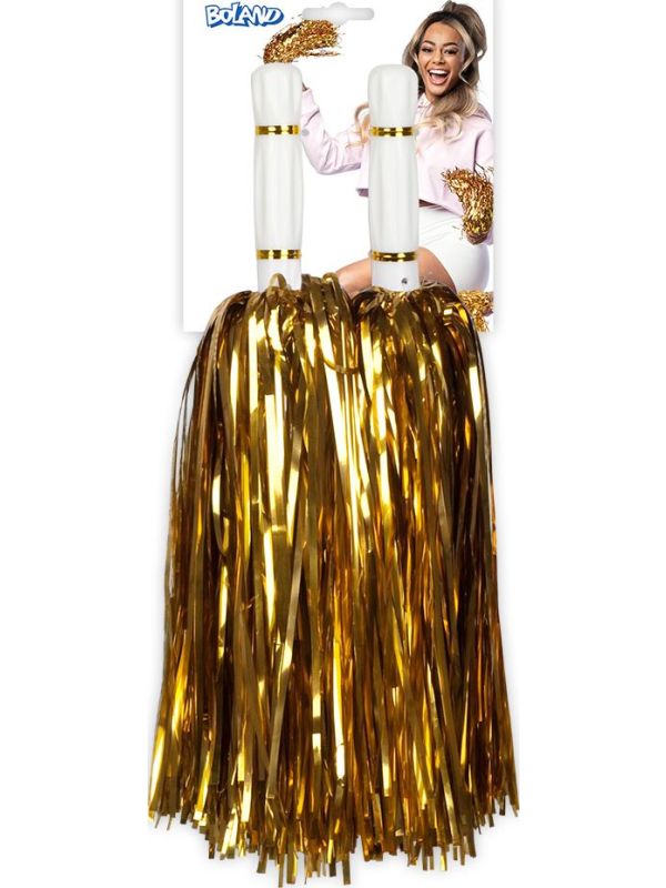 Set Van 2 Gouden Cheerleader Pompoms