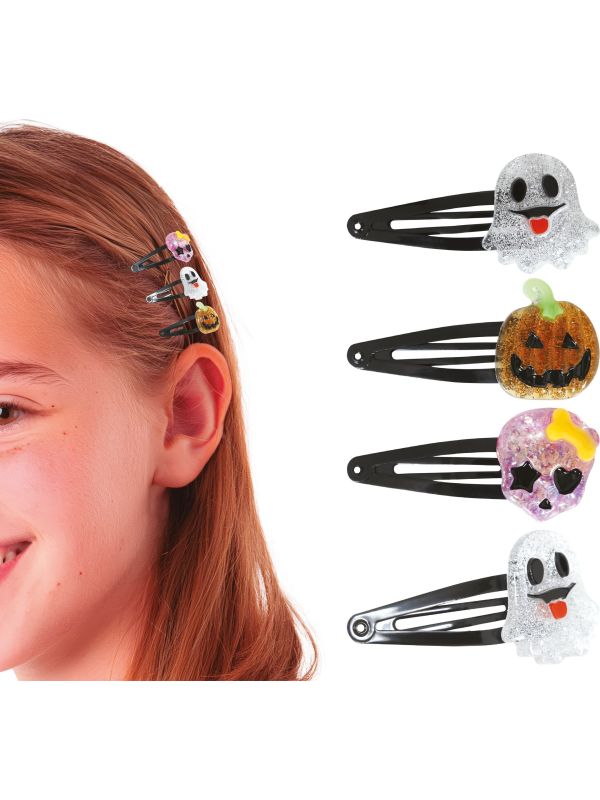 Set Van 3 Haarclips Halloween Glitter