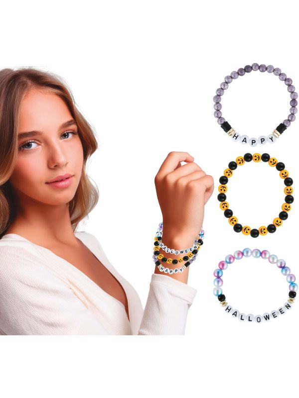 Set Van 3 Happy Halloween Armbanden