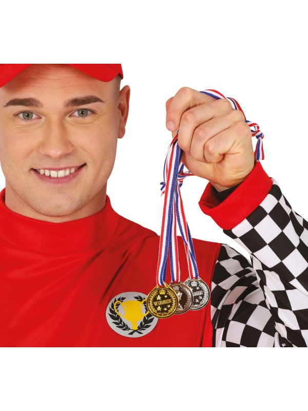 Set Van 3 Sportmedailles Goud Zilver Brons