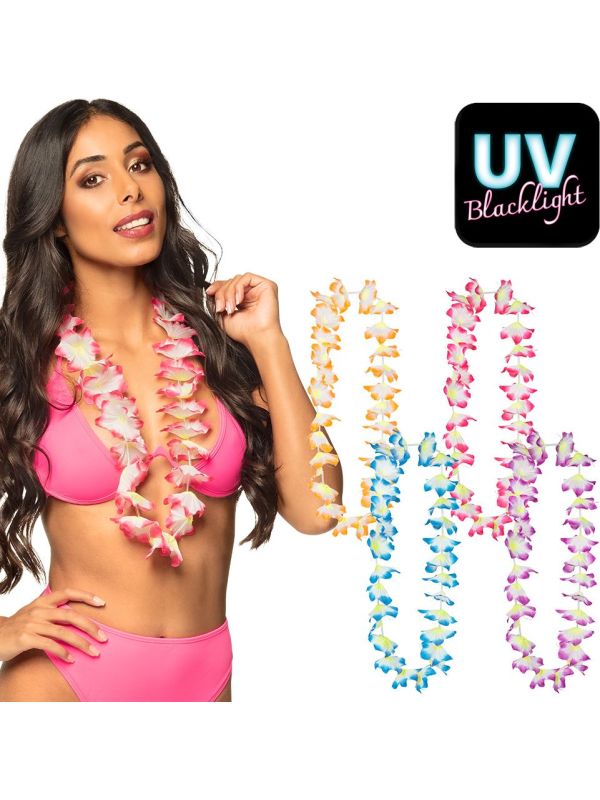 Set Van 4 Kleurrijke Hawaikransen