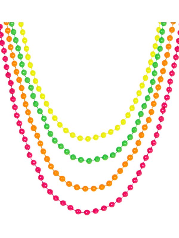Set Van 4 Neonkleurige Parelkettingen