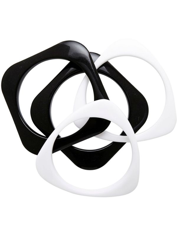 Set Van 4 Zwart-Witte Disco Armbanden