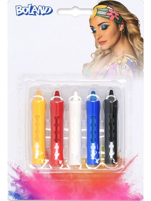 Set Van 5 Kleurrijke Schminkstiften