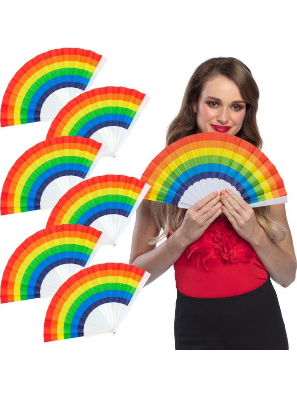 Set Van 6 Gaypride Waaiers