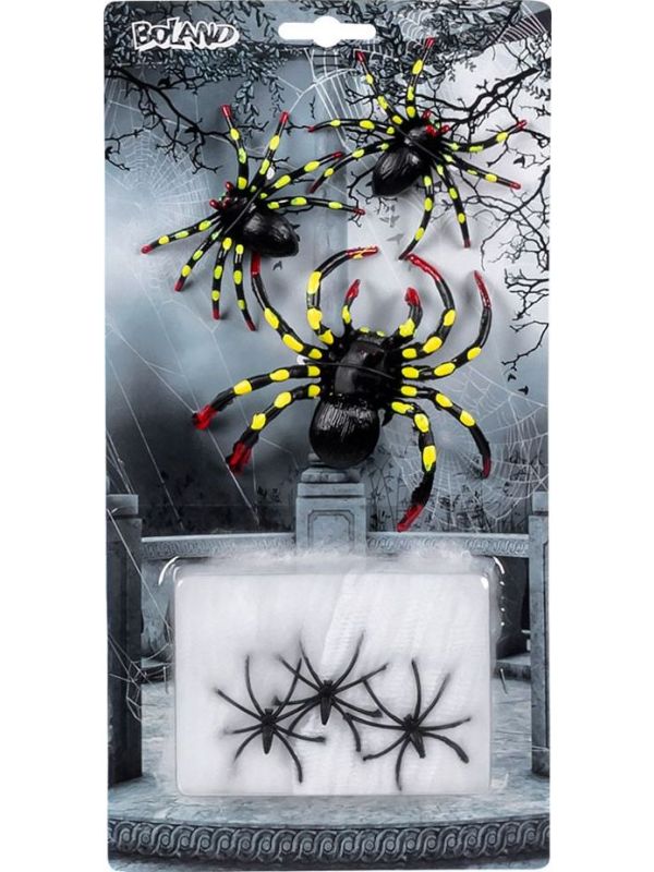 Set Wit Spinsel 5G met 6 Spinnen