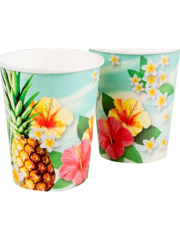 Setje Van 10 Papieren Bekertjes Paradise