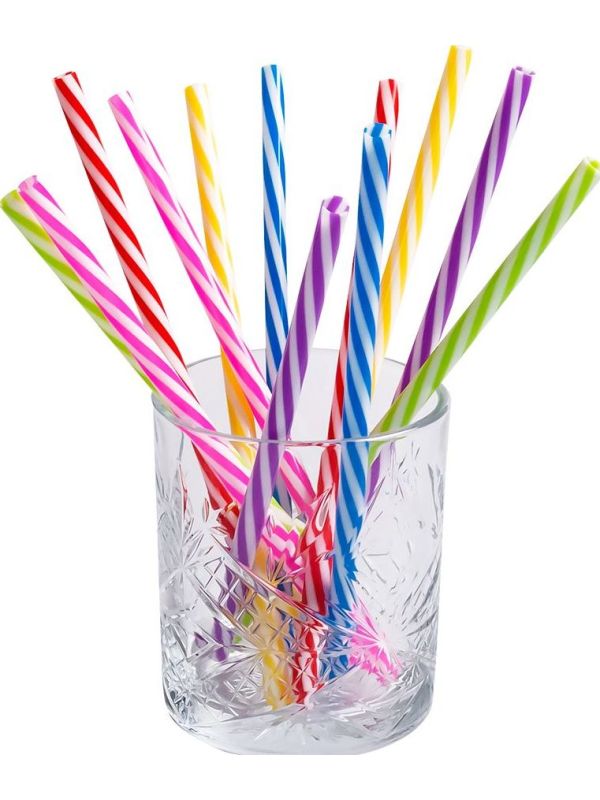 Setje Van 12 Herbruikbare Rietjes