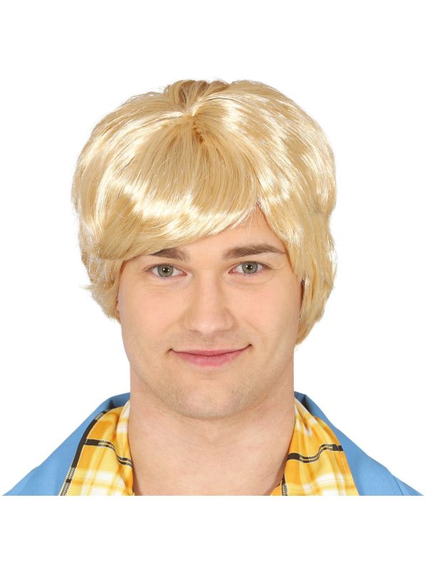 Seventies Blonde Pruik Heren