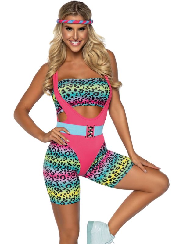 Sexy Leopard Fitness Kostuum Dames