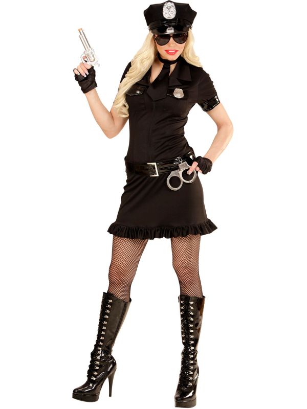 Sexy Politievrouw Zwart