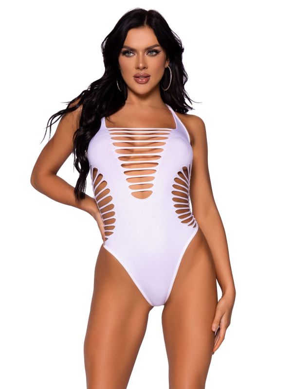 Sexy Witte String Bodysuit