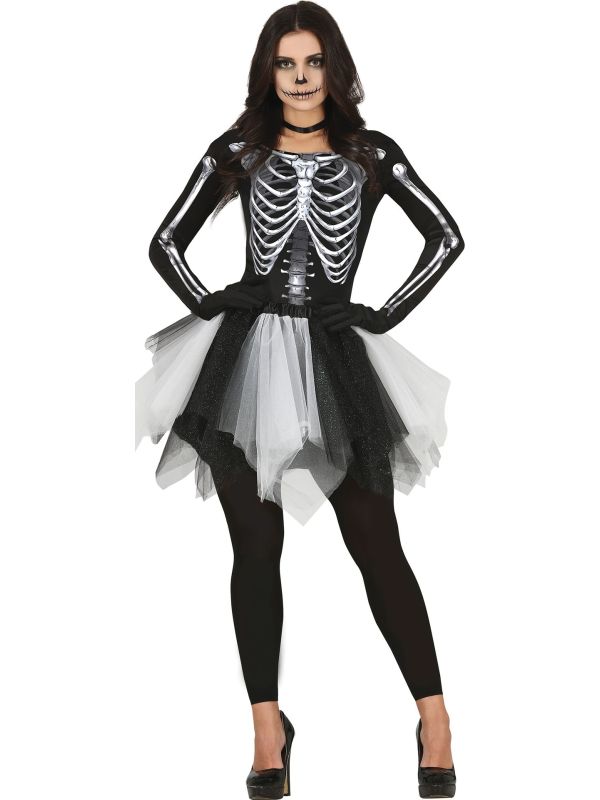 Skelet Halloween Jurkje Vrouw