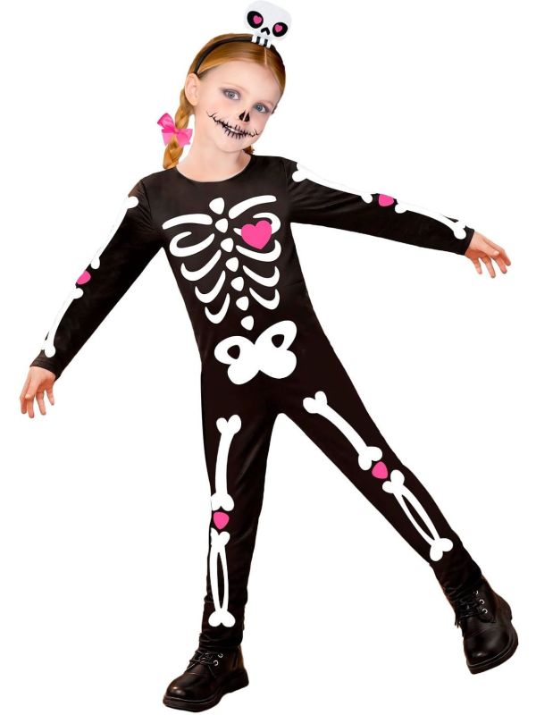 Skelet Jumpsuit Kostuum Meisjes