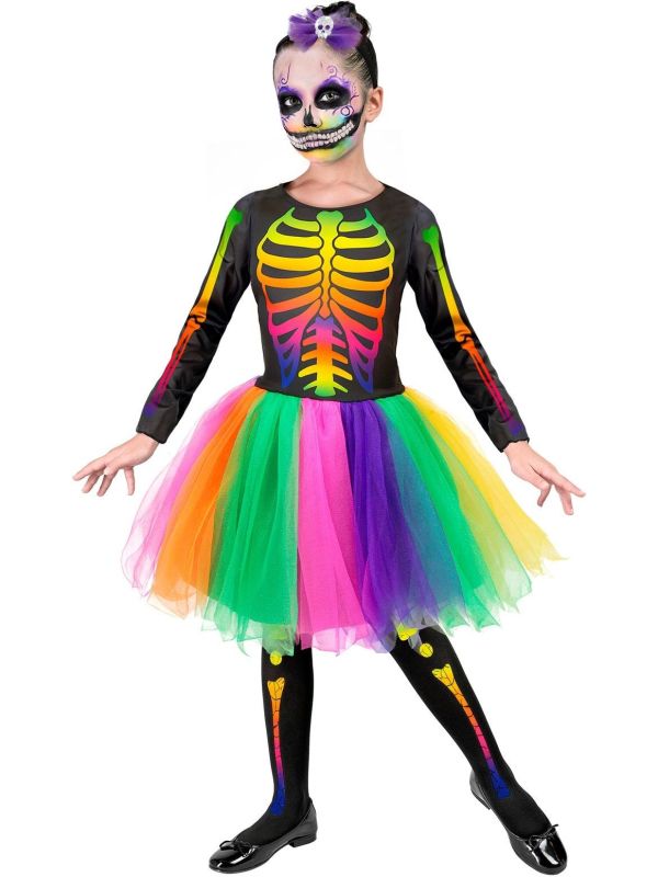 Skelet Kostuum Regenboog Meisjes