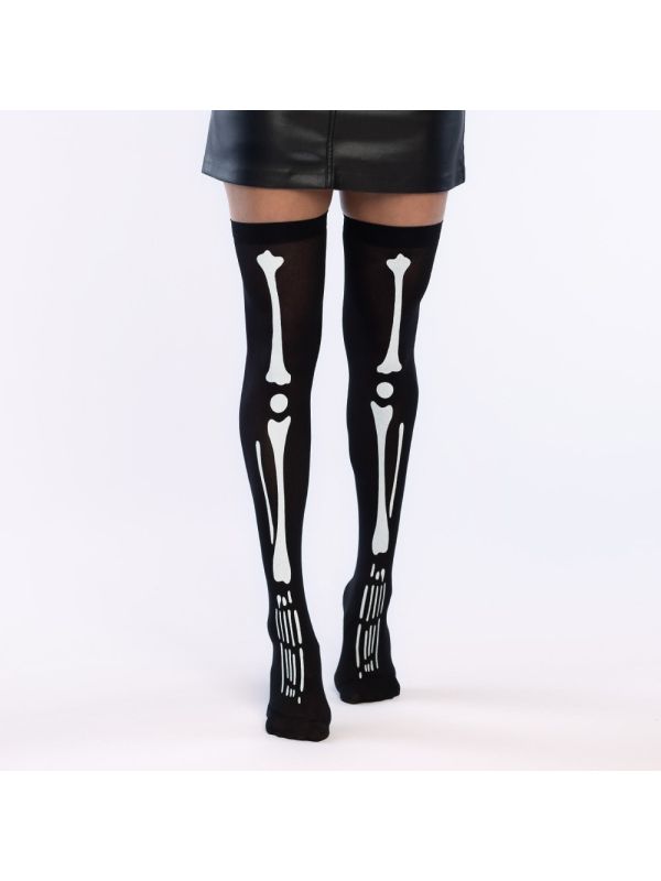 Skelet Panty Zwart Halloween Dames