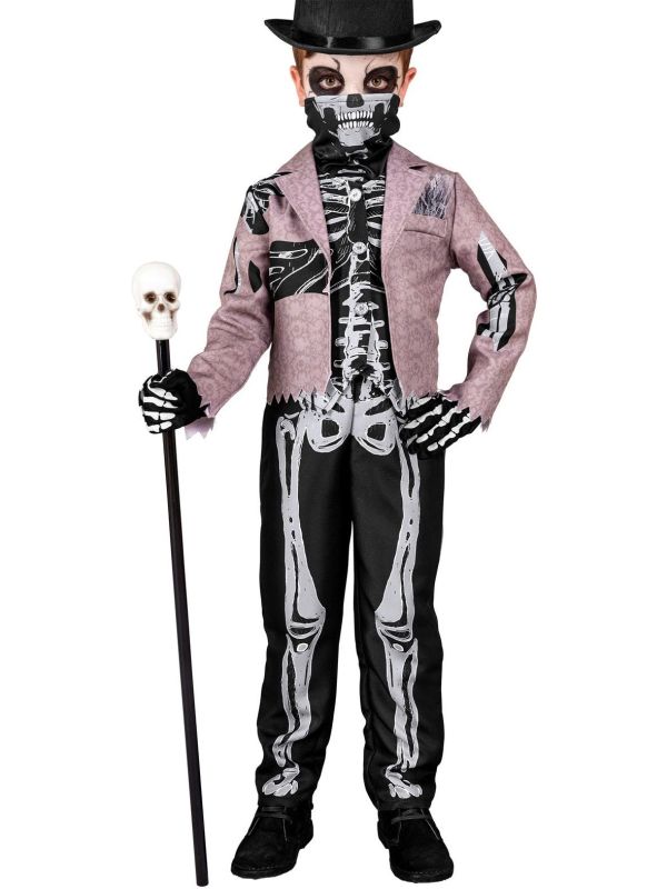 Skeletgroom Kostuum Jongens Grijs