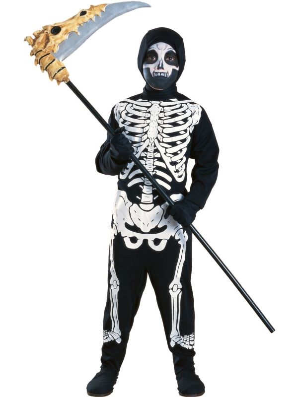 Skeleton Reaper Jumpsuit en Chapuchon Jongens