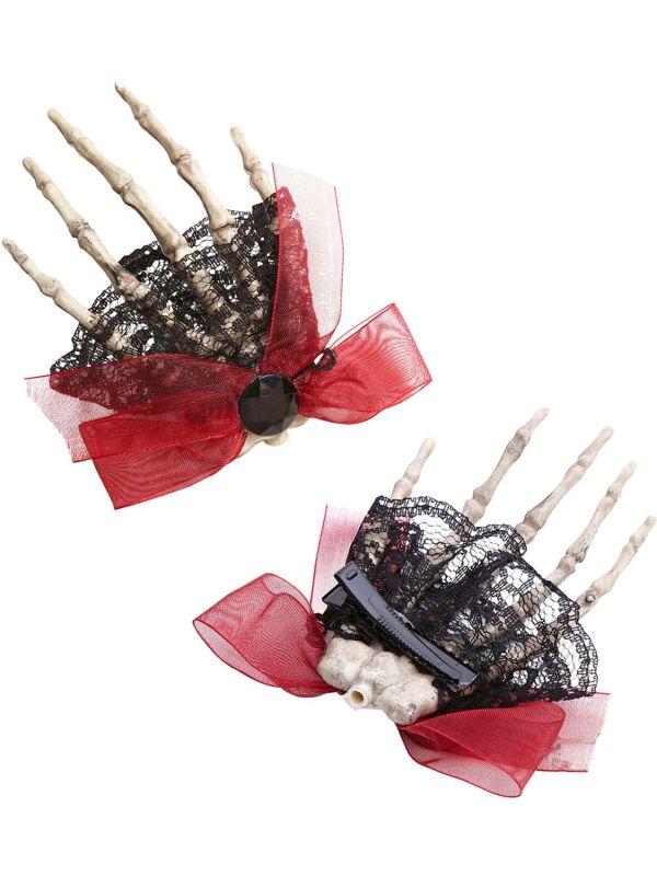 Skelettenhand Haarclip