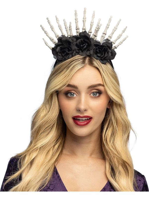 Skelly Diadeem Halloween Zwart Dames